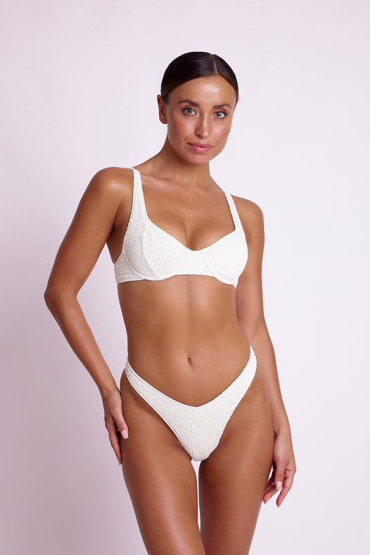 Catharina Top - Ivory Crinkle