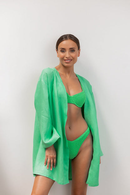 Julia Kimono - Linen Green