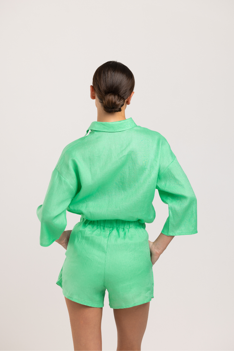 Rita Short - Linen Green